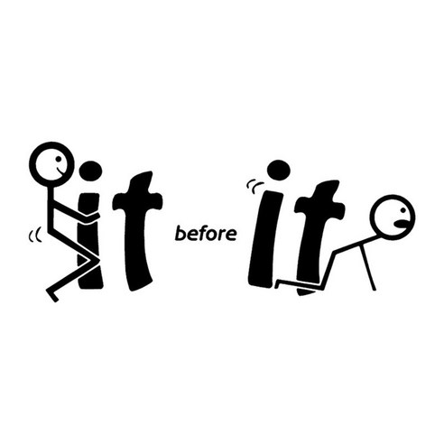 데칼 자동차 에너지 스티커 창 FCK-It 차량 스티커 트럭 자동차 재미 있은 남자 성인 Fuck-It FKIt Fuck It Before It Fucks, 검정, 5.9x2.4 인치, 비닐