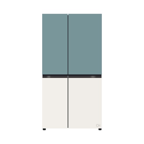 [선택 가능한 색상] LG전자 디오스 오브제컬렉션 양문형냉장고 S834AAA12 메탈 방문설치, 화이트 + 화이트, S834MWW12