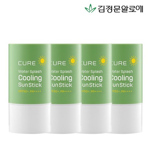 김정문알로에 라 센스 로에 큐어 워터 스플래쉬 쿨링 선스틱 SPF50+ PA++++, 4개, 23g