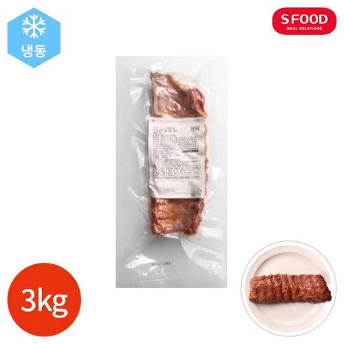 에스푸드 스모크드 바비큐 폭립 3kg, 1개