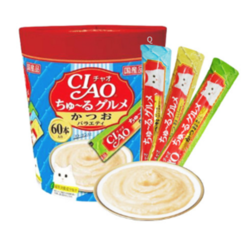 챠오 츄르 구루메 버라이어티 고양이 짜먹는 간식 60P, 닭가슴살, 840g, 1개