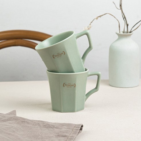 시라쿠스 네이처 머그컵 280ml 2개세트, 그레이, 2개