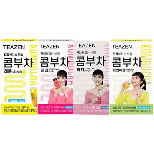 티젠 콤부차 4종세트 5g x 10개입 (레몬 + 베리 + 피치 + 파인애플)