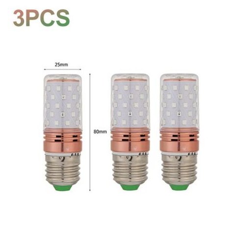 E27 UVC 살균 램프 60 LED UV 전구 자외선 살균기 라이트 홈 클린 에어 킬 진드기, [03] 3PCS, 3PCS