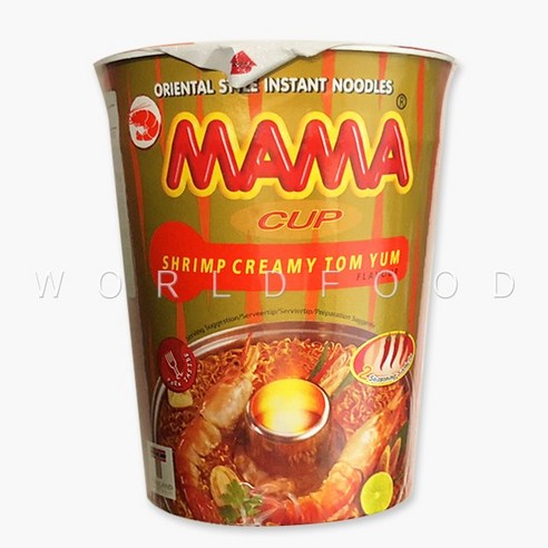 마마 태국라면 컵라면 쉬림 크리미 플레이버 70g MAMA CUP SHRIMP CREAMY FLAVOUR 아시아마트