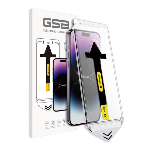 GSB 아이폰 저반사 3초부착 풀커버 강화유리 액정보호필름 2매