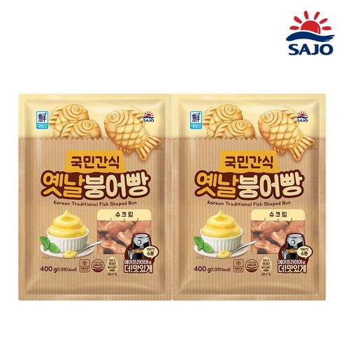 대림선 옛날붕어빵 슈크림 400g, 2개