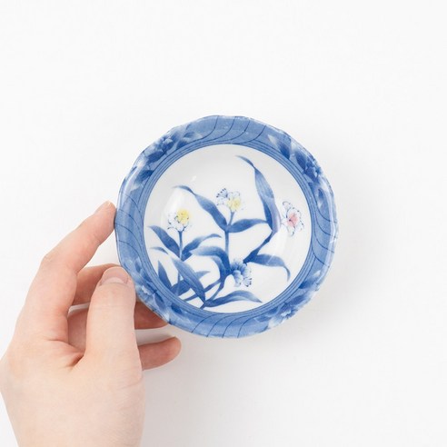 식탁에 예술을 더하는 일본산 도자기 난초 종지 쿠프 세트