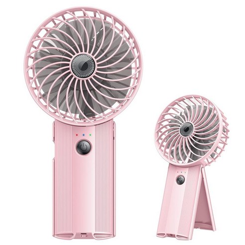 Portable Personal Handheld Rechargeable Fan: Mini Hand Held Fan 4 Speeds Cool Air Wind 6-15Hrs Work