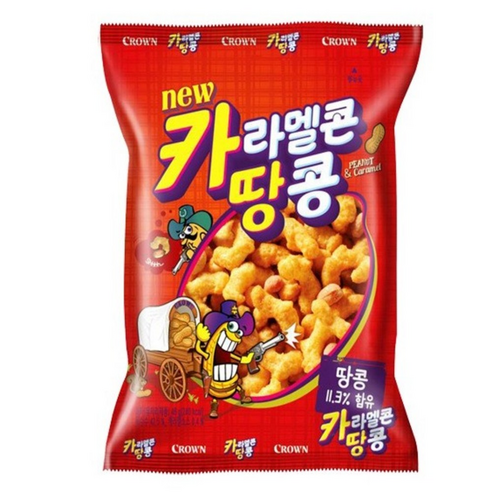 빠른 배송 크라운 카라멜콘과땅콩 과자 72g 6개 (기프티콘 증정)