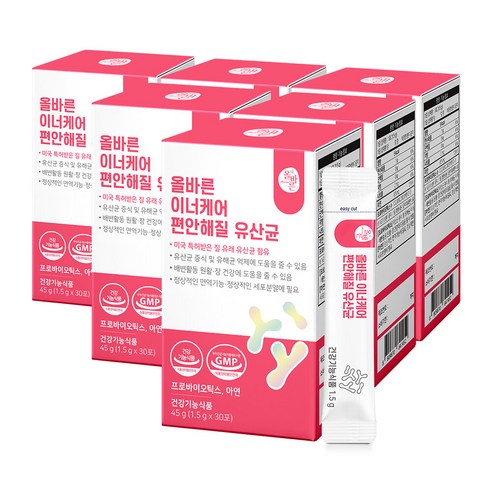 올바른 이너케어 편안해질 유산균 30포 6박스 총180포