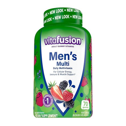 Vitafusion 남성용 컴플리트 멀티비타민 젤리, 1개, 70정