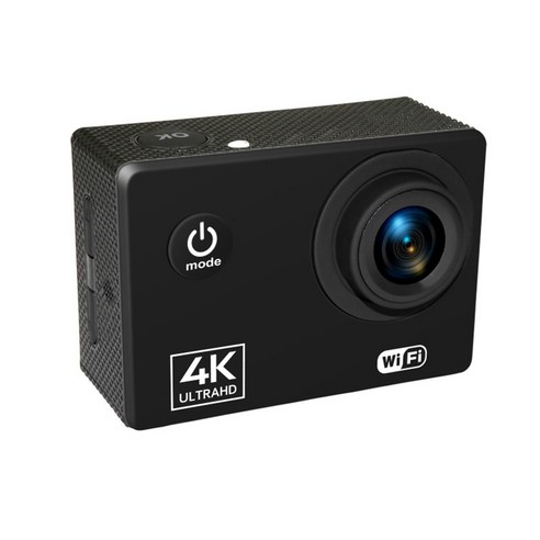 AFBEST 액션 카메라 4K/60FPS WIFI 24MP 울트라 HD 미니 헬멧 캠 2.0인치 IPS 화면 WiFi 방수 스포츠, 검정