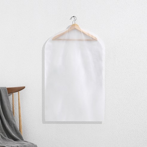 2900 투명 프린트 포켓 의류 방진 덮개, 1 건, 투명 스몰 60x90cm
