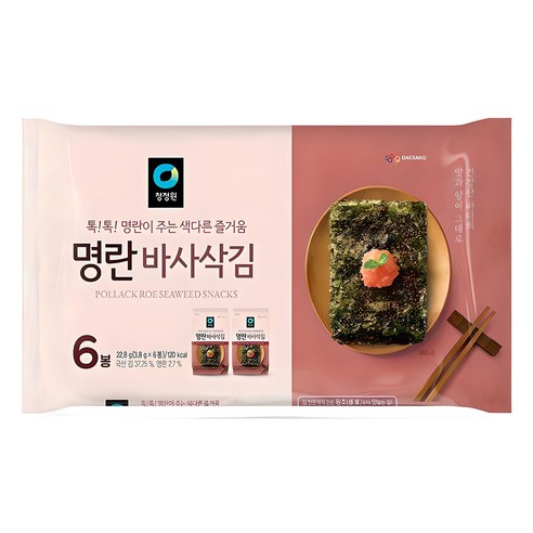 청정원 명란맛 바사삭김, 22.8g, 1개