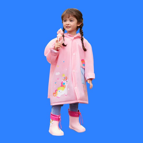 바이시유 유아 아동 장마 키즈 우의 어린이 초등학생 비옷 장마철 레인코트 캐릭터 우비