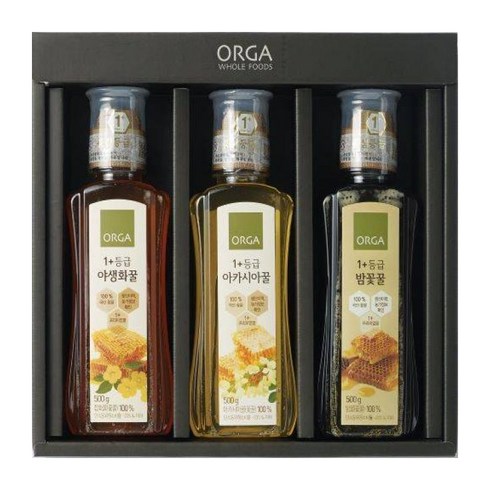 ORGA 답례 감사 명절 선물세트 꿀 1호 야생화 아카시아 밤꽃꿀 1box 회사 교회 친정 처가 시댁 큰댁, 13개