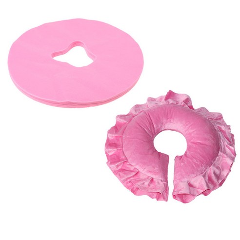 미용실 마사지 침대 베개+100x 일회용 쿠션 커버, 설명, 핑크 화이트, 설명