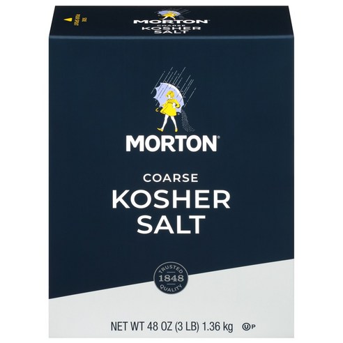 Morton Kosher Salt Coarse 몰튼 코셔 솔트 굵은 소금 1.36kg, 1팩, 1360g