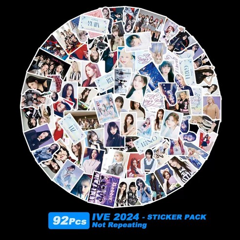 포카에라 아이브 도무송 IVE 장원영 아이브스위치 아이브위드뮤럭드 100장 스티커, IVE2024-92장
