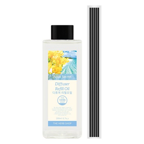 더허브샵 디퓨저 리필 오일, 아쿠아시크릿, 200ml, 1개