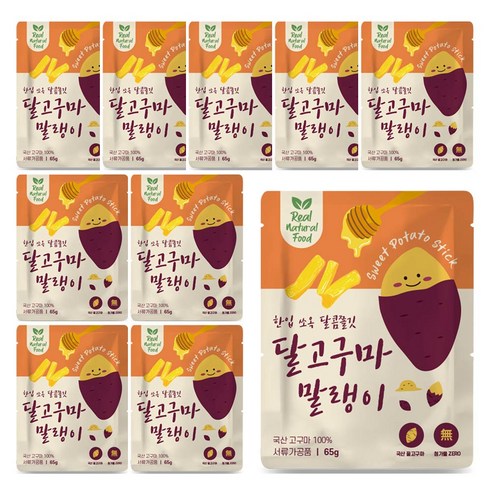 자연밭담 달 고구마 말랭이 65g, 10개