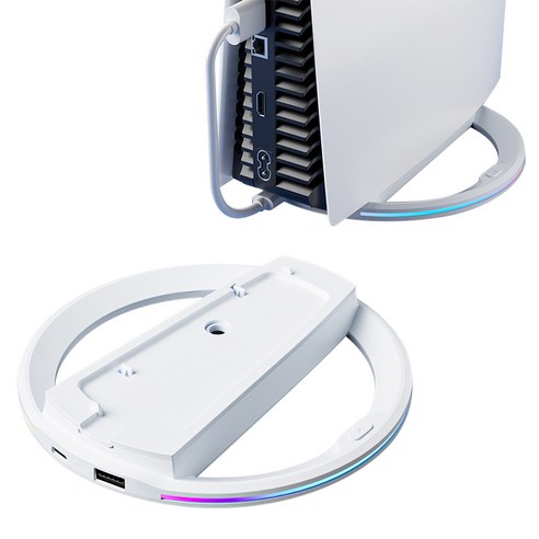 스냅케이스 플스5 프로 슬림 수직 거치대 스탠드 받침대 LED, 1개, 화이트, P541