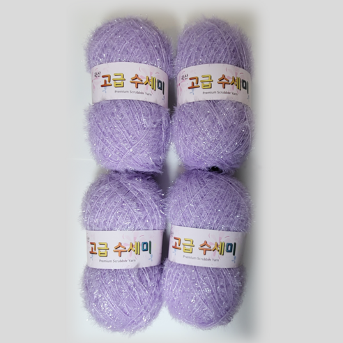 울클럽 별꽃수세미 만들기 DIY 고급수세미실 80g 4볼세트 (총 320g), 132파스텔보라, 1개