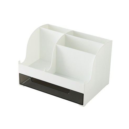 ZZJJC 서랍형 플라스틱 테이블 수납함 가정용 필통 수납 다기능 화장품 액세서리 아이디어, 흰색