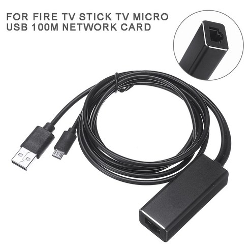 구글크롬케스트 크롬케스트오디오 세톱박스 크롬캐스터 4K 4세대 아마존 Fire TV 스틱 마이크로 USB 20RJ45 10100 Mbps 이더넷 어댑터 네트워크 카드 LAN 구글, 1개