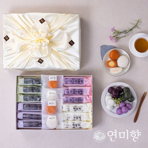 마음을 담아 전하는 특별한 선물, 연미향 알떡 선물세트 보자기떡케이크
