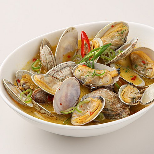 남해에서 선별된 신선하고 맛있는 왕바지락