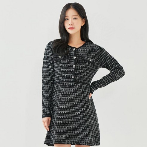로엠걸즈 시원한 매쉬 쿨 롱 주름 원피스 RGOM2341C 로엠원피스 9 로엠 트위드 스웨터 원피스 (2colors)