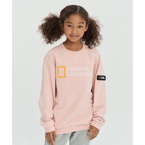 내셔널지오그래픽 KIDS K223USW920 빅 로고 맨투맨 티셔츠 PINK 1499616 808482