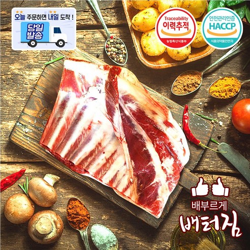 (당일출돼지) 캠핑가자! 통 양갈비 양다리 양사각갈비 모음, 통 양갈비, 1개 - 양갈비 | 쿠팡