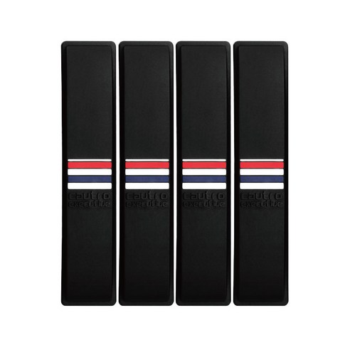 베리어스몰 자동차 문콕방지 이중쿠션 차량 도어가드 4P, 1세트, 블랙