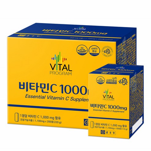 종근당 바이탈프로그램 비타민C 1 000mg 200정, 1개