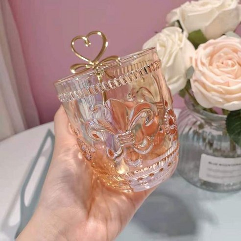 FREELIFE 주스 컵 세트 예쁜 주스잔 크리스탈 HW-553, 301-400ml, amber short