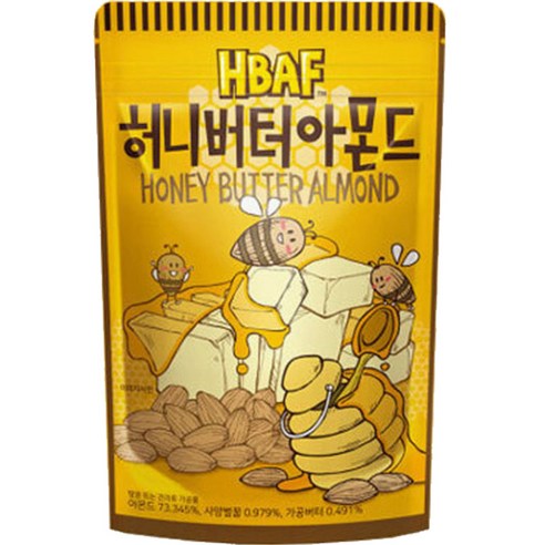 HBAF 허니버터 아몬드, 130g, 6개
