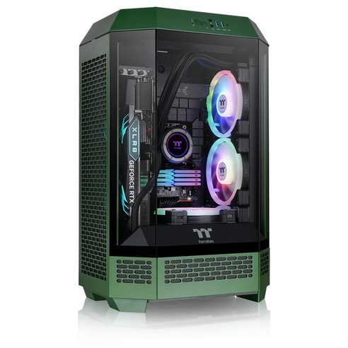 써멀테이크 The Tower 300 (레이싱 그린) M-ATX PC케이스, 단일상품, 1개