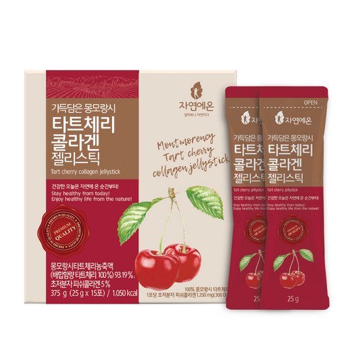 자연에온 가득담은 몽모랑시 타트체리 콜라겐 젤리스틱, 25g, 15포