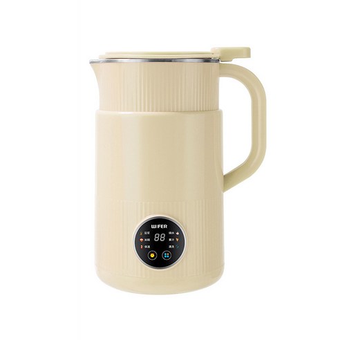 가정용 두유제조기 완전 자동 다기능 정시 보온 두유 죽메이커 이유식 제조기 믹서기, 1200ml, 아이보리