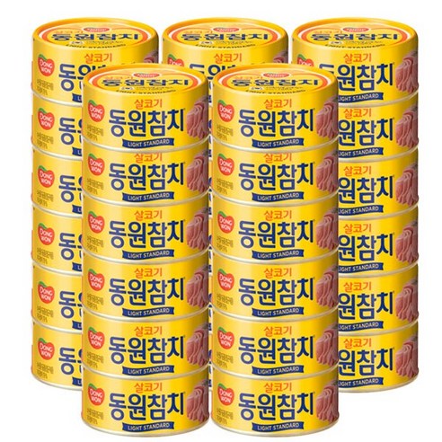 동원 라이트 스탠다드 참치, 85g, 30개