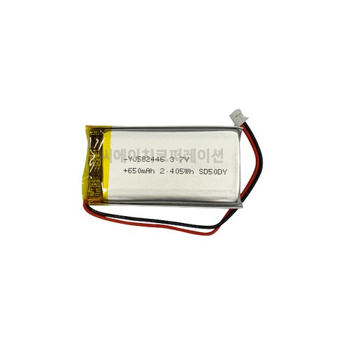 YJ 리튬폴리머배터리 KC인증 충전지 3.7V YJ582446 650mAh, 1개, 1개입