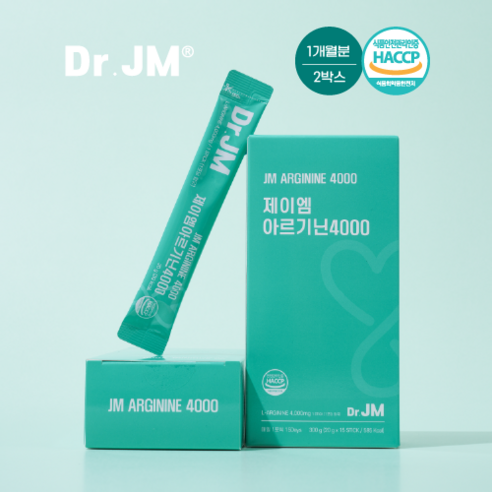 닥터 제이엠 아르기닌 4000mg x 30포 2box 대사증진 활력 다이어트 갱년기 대사증진 수험생 운동 숙취 면역력, 2박스