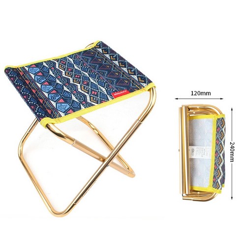 [SW] 야외 캠핑 휴대용 접이식 알루미늄 의자 낚시 의자 의자 좌석 하이킹 도구, 하나, Blue