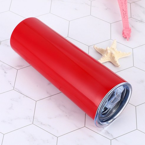 Poptven 주전자 304 단일 층 스테인리스 스포츠 주전자 자전거 타고 야외 주전자, 600ml/20 0z, B511 레드