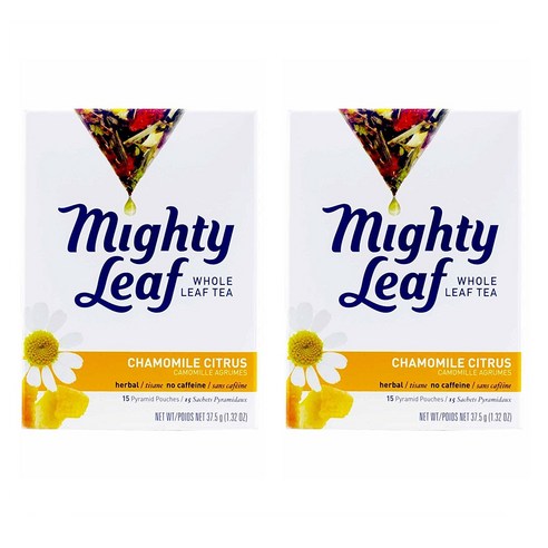 마이티 리프 캐모마일 시트러스 티백 15개입 2팩 Mighty Leaf Chamomile Citrus 15CT - 2 Boxes, 15개, 2개