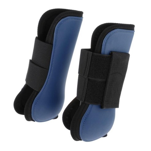 이벤트용 충격 흡수 1 쌍 조정 가능한 힘줄 부츠 / fetlock 부츠, 다크 블루 앞발, 설명, PU