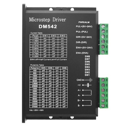 스테퍼 모터 드라이버 DM542 스테퍼 모터 드라이버 DSP 디지털 드라이버 보드 NEMA 17 NEMA 23 등, 보여진 바와 같이, 하나